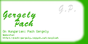 gergely pach business card